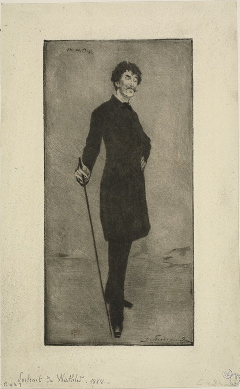 Portrait de Whistler - Henri Charles Guérard