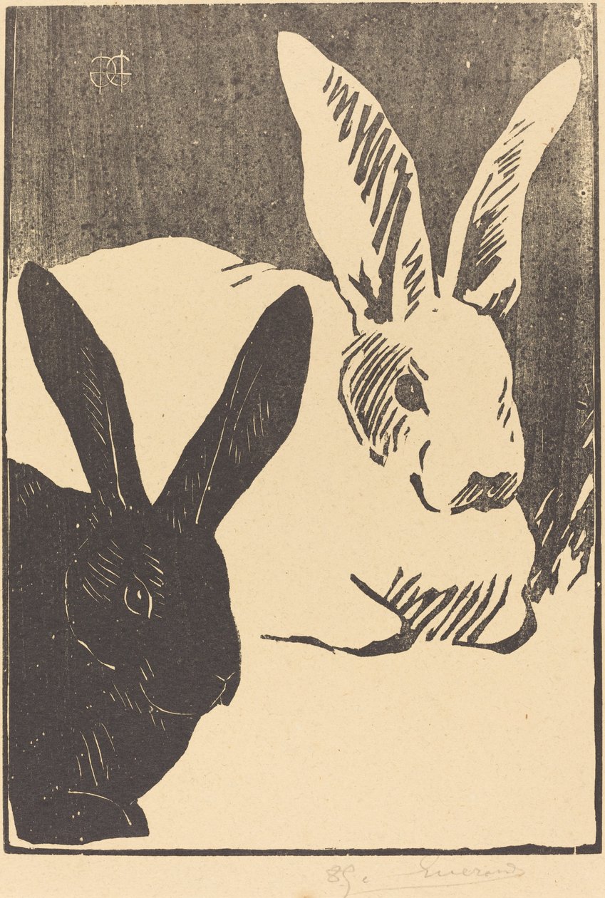 Les Lapins - Henri Charles Guérard