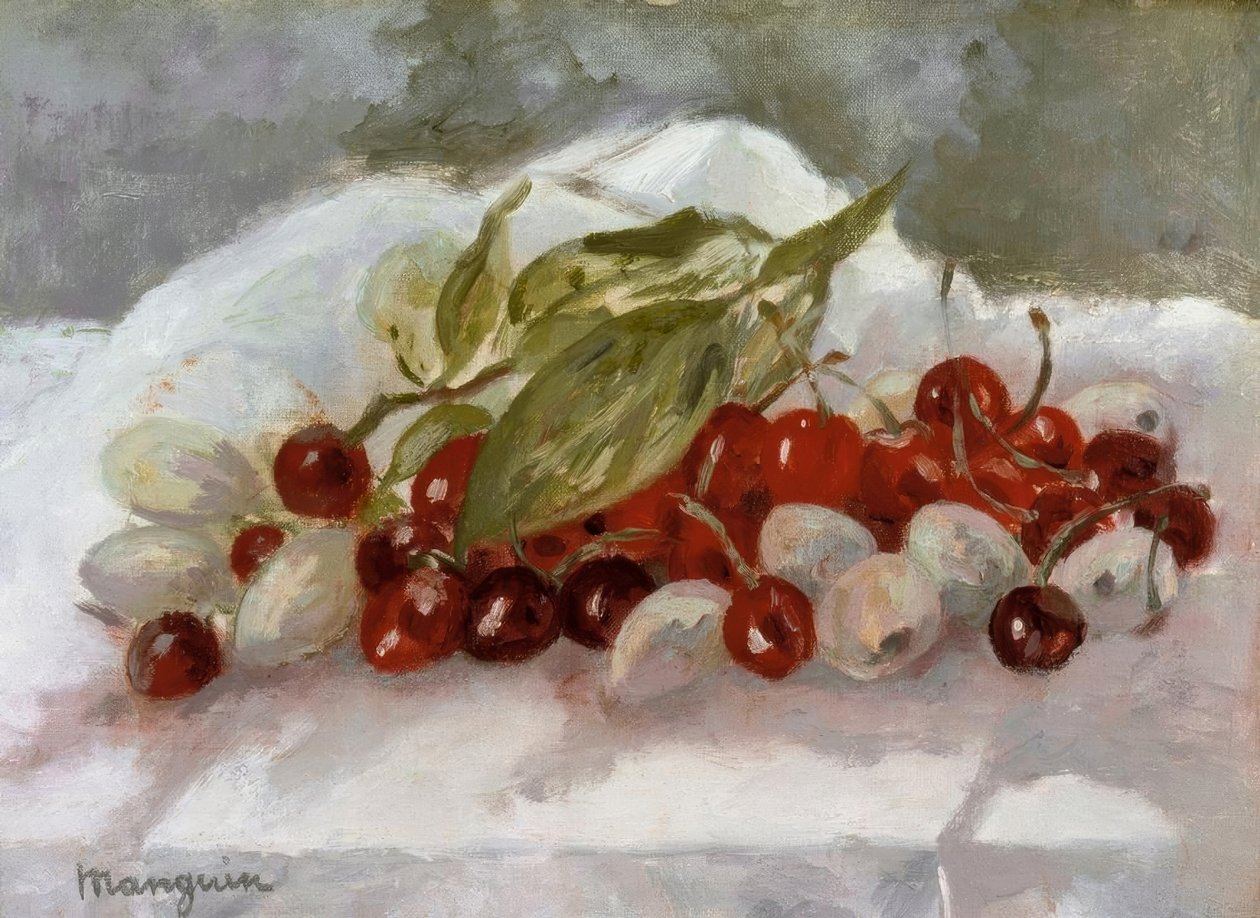 Nature morte : Cerises et ananas - Henri Charles Manguin