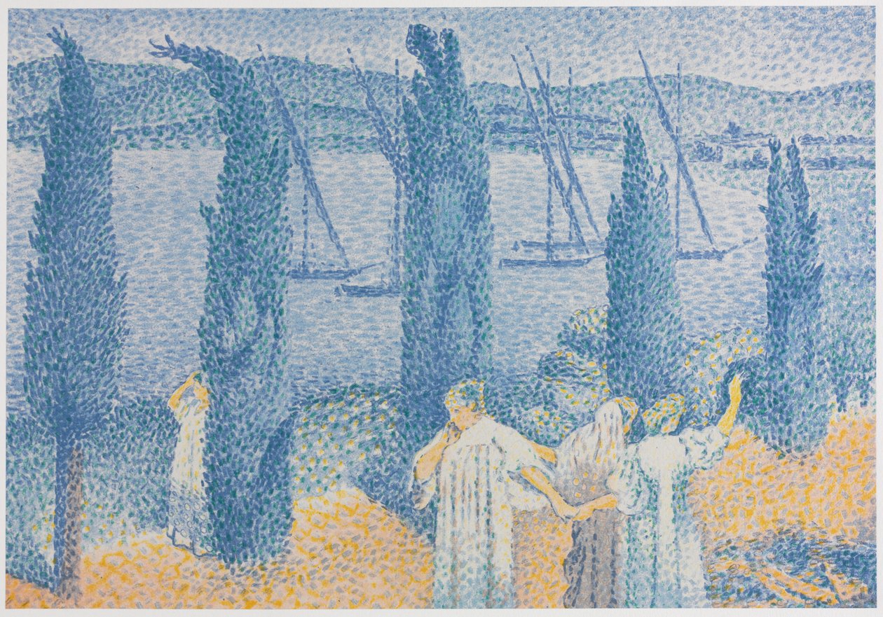La Promenade (Paysage avec Cyprès) - Henri Edmond Cross