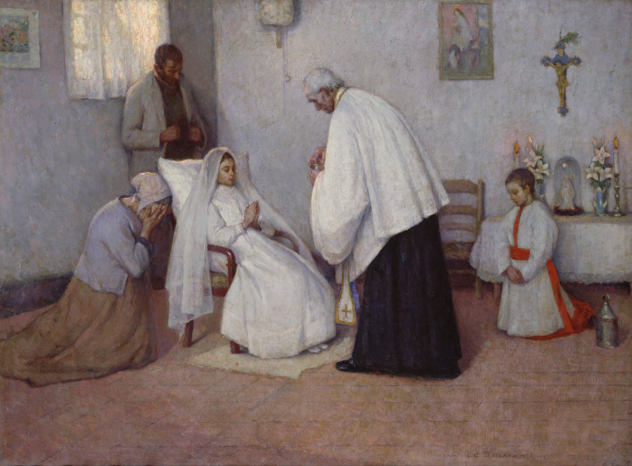 Communion en extrémis, 1889 - Henri Eugene Augustin Le Sidaner