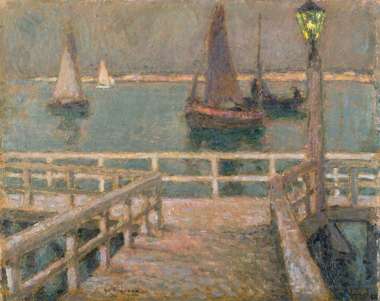 Le quai - Henri Eugene Augustin Le Sidaner