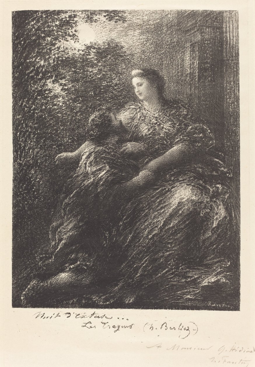 Duo de "Les Troyens" (6e planche) - Ignace Henri Jean Fantin Latour