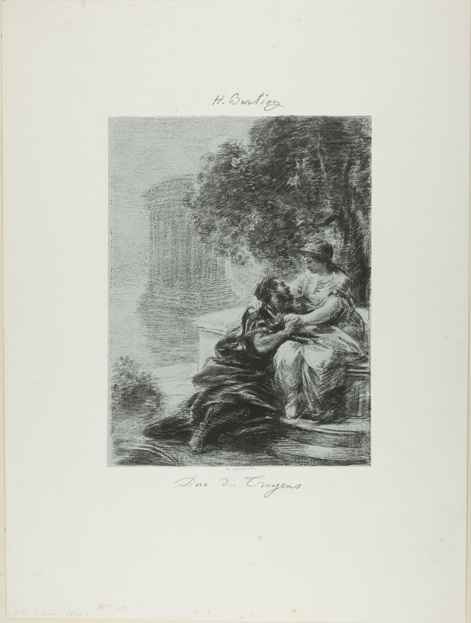 Duo des Troyens, première planche - Ignace Henri Jean Fantin Latour