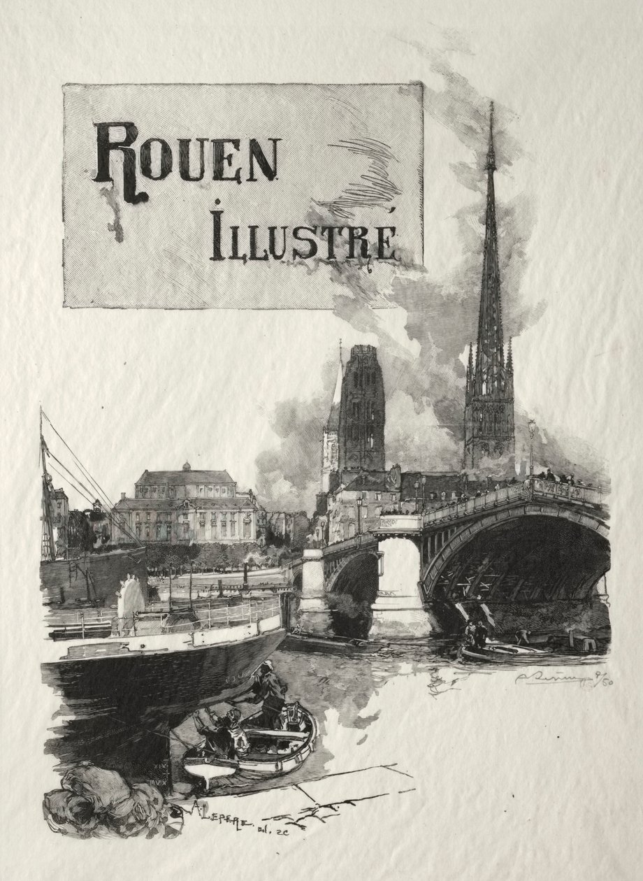 Frontispice de Rouen Illustré - Ignace Henri Jean Fantin Latour