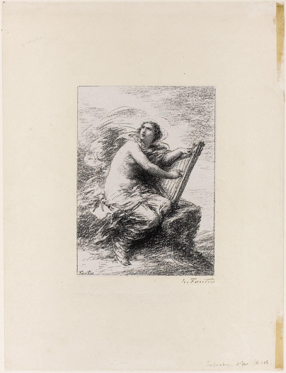 Inspiration, première planche - Ignace Henri Jean Fantin Latour