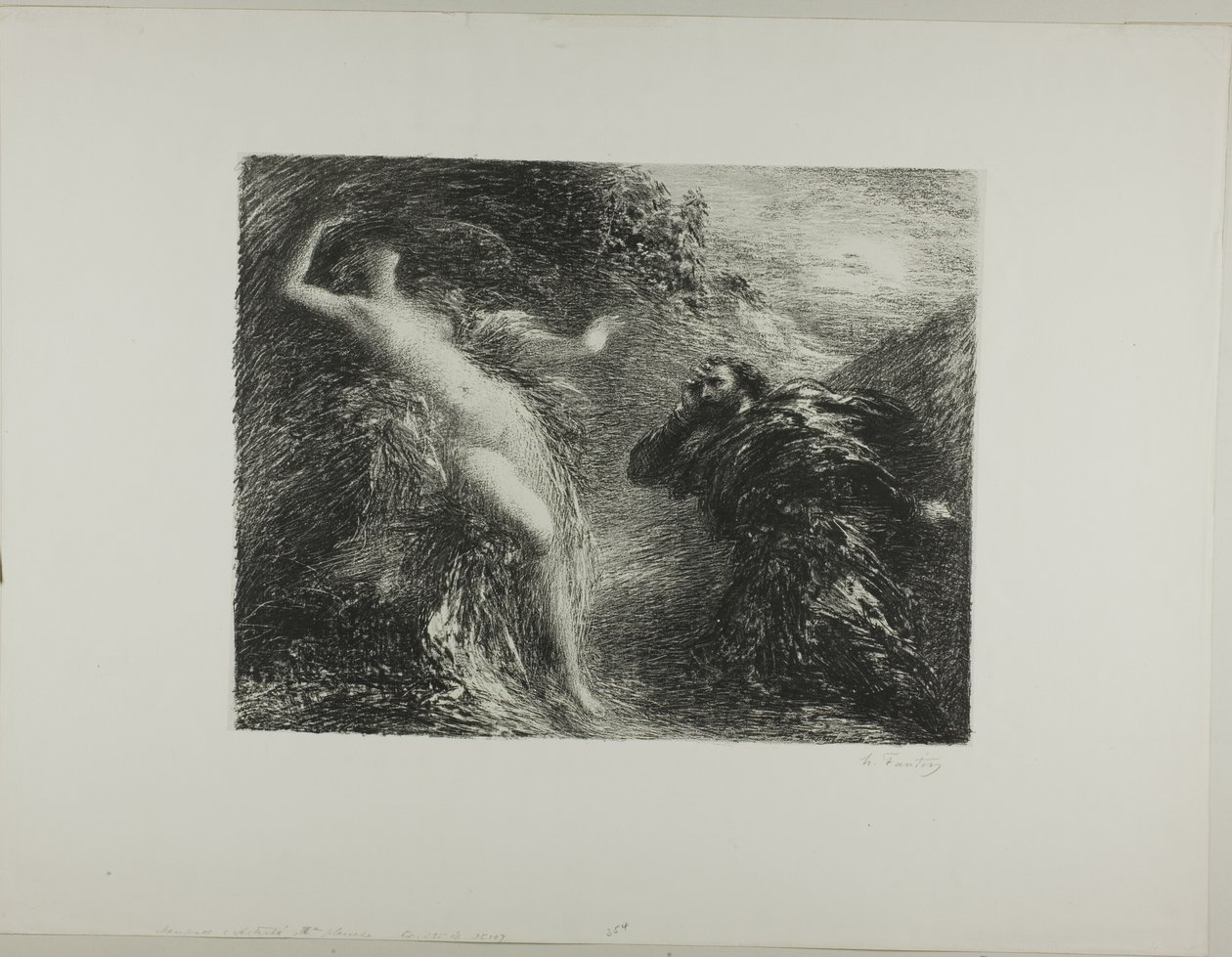 Manfred et Astartea, troisième planche - Ignace Henri Jean Fantin Latour