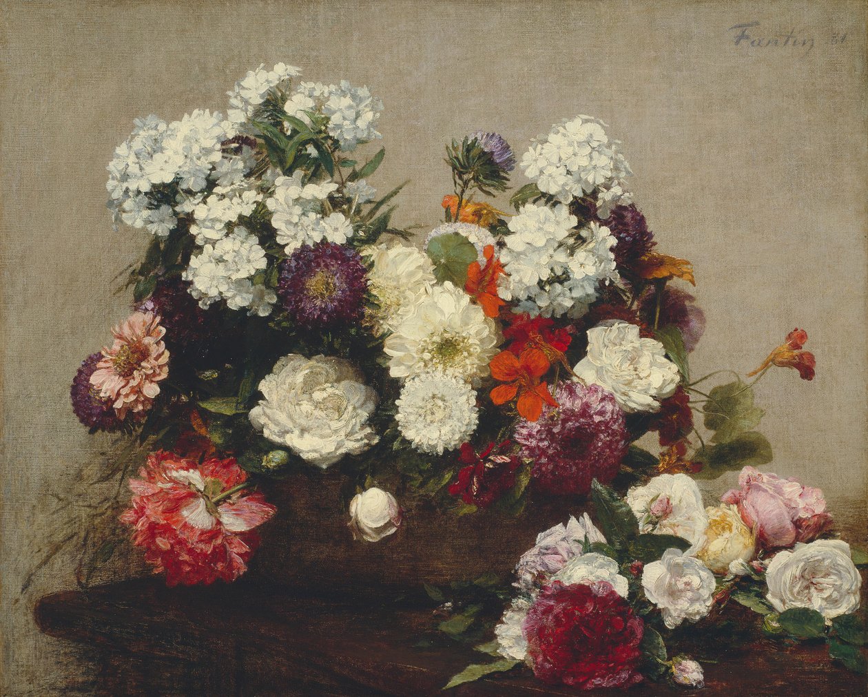 Nature morte avec des fleurs - Ignace Henri Jean Fantin Latour
