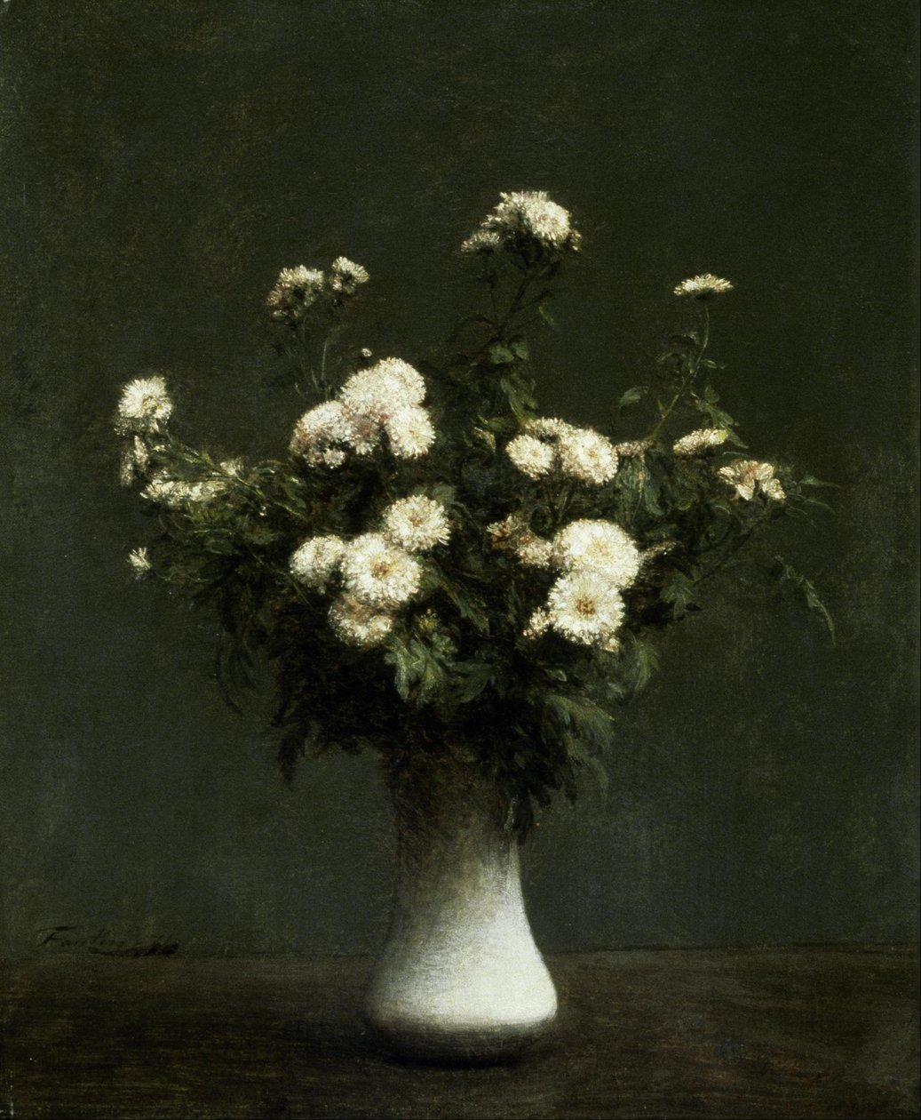 Vase de chrysanthèmes - Henri Fantin Latour