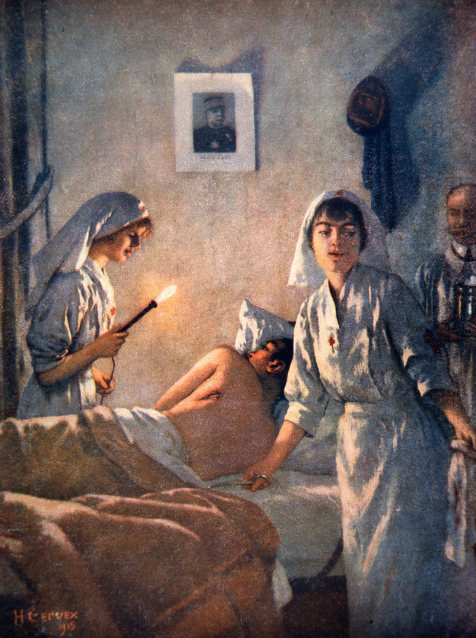Infirmières françaises soignant des soldats blessés - Henri Gervex