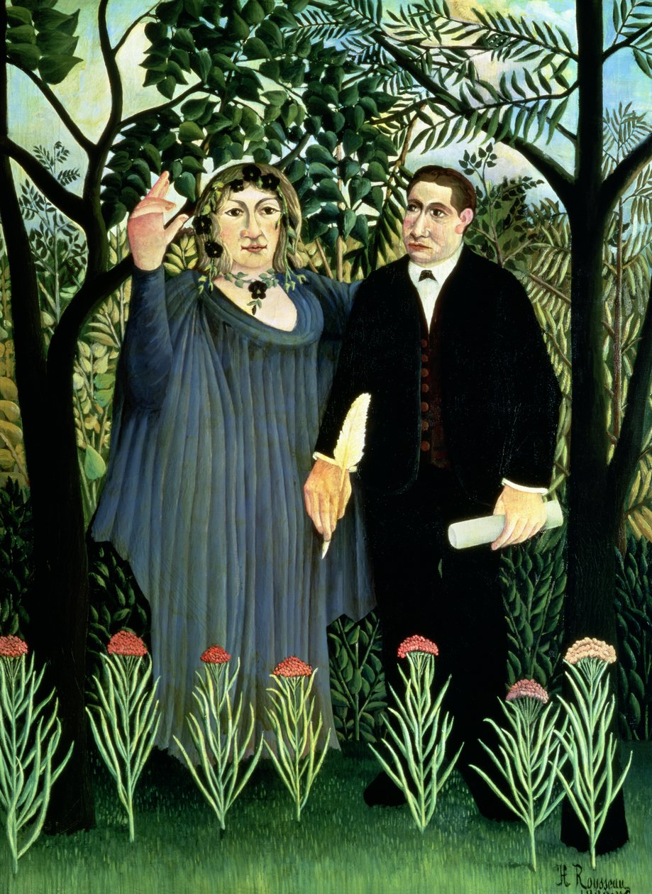 La Muse inspirant le poète - Henri J.F. Rousseau
