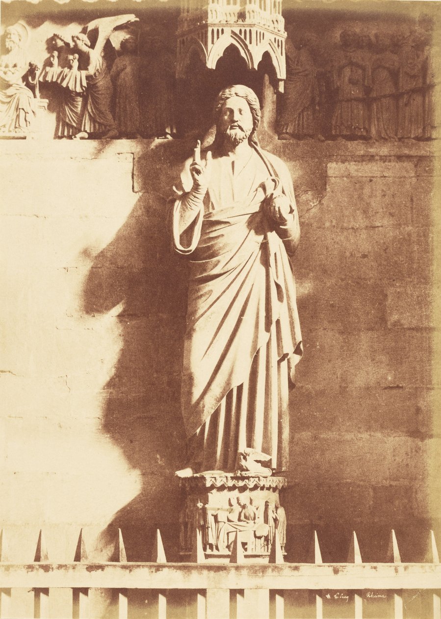 Statue du Christ, cathédrale de Reims - Henri Le Secq