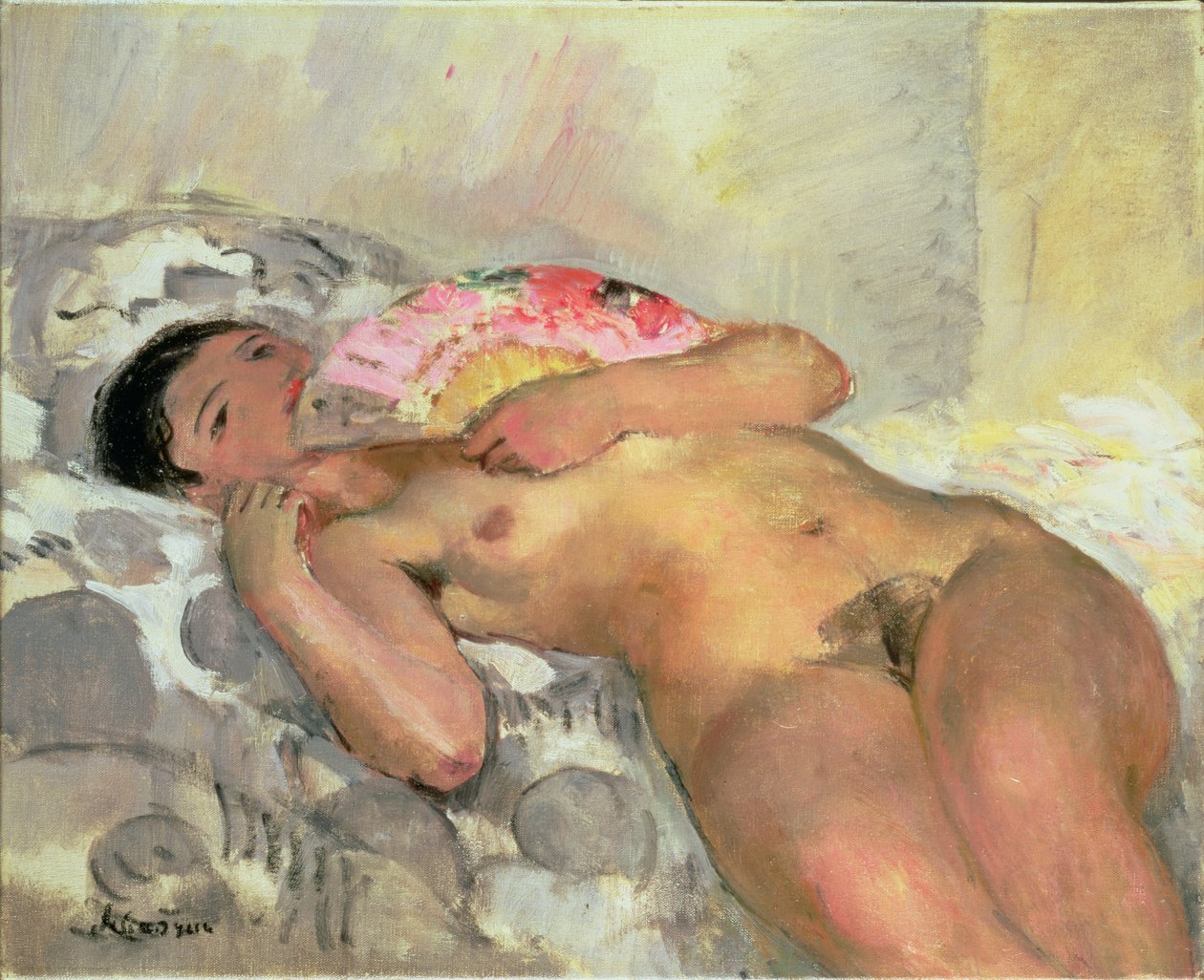 Femme nue avec un éventail - Henri Lebasque