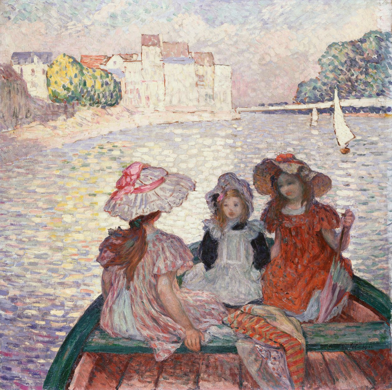 Trois filles dans un bateau - Henri Lebasque