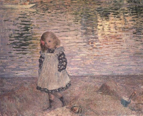 Jeune fille sur la plage - Henri Lebasque