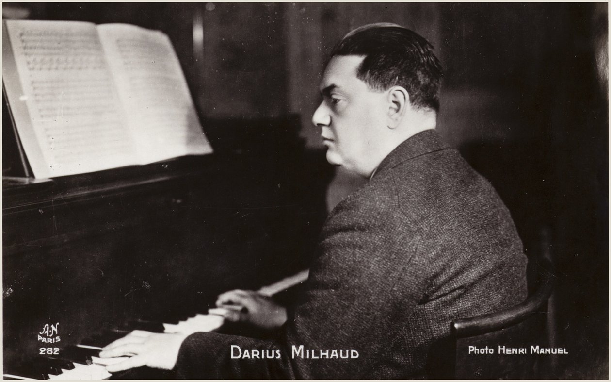 Portrait de Darius Milhaud (photo n/b) - Henri Manuel