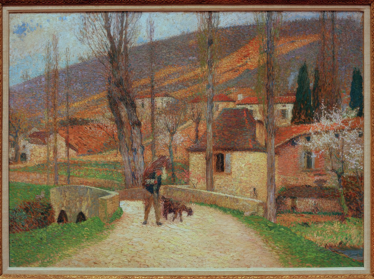 Paysanne entrant au village - Henri Martin