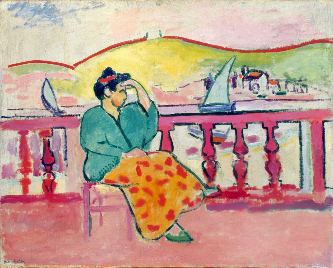 Dame sur une terrasse - Henri Matisse