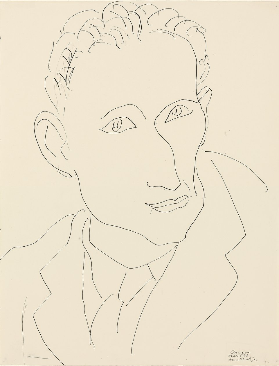 Portrait de Louis Aragon - Henri Matisse