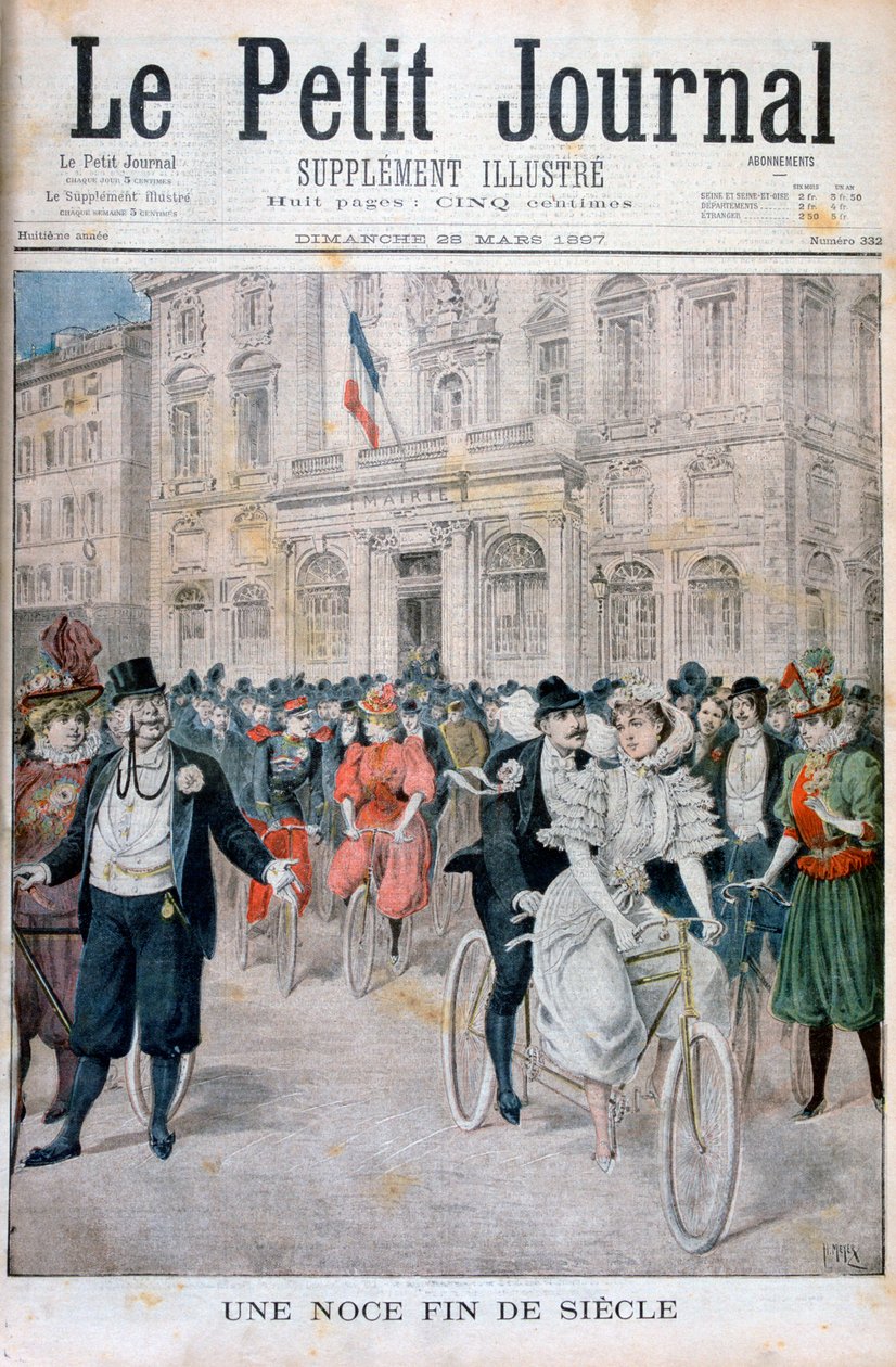 Un mariage à vélo, France, 1897 - Henri Meyer