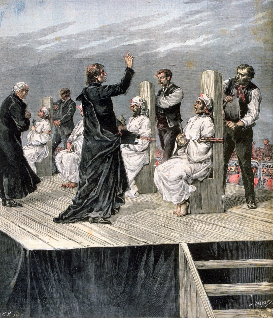 Garrottage des anarchistes à Xérès, Espagne, 1892 - Henri Meyer