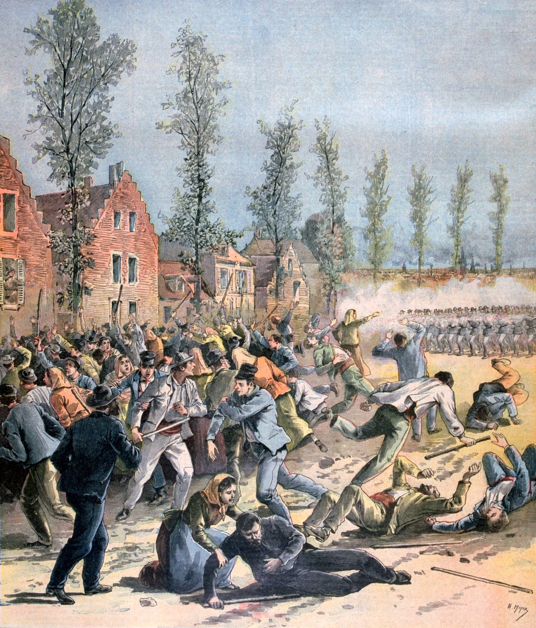Émeutes à Mons, Belgique, 1893 - Henri Meyer