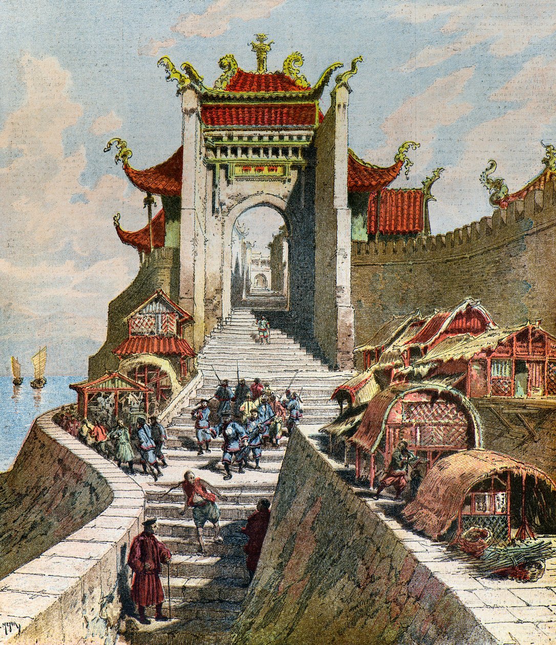Vue de la porte de Shanghai - Henri Meyer