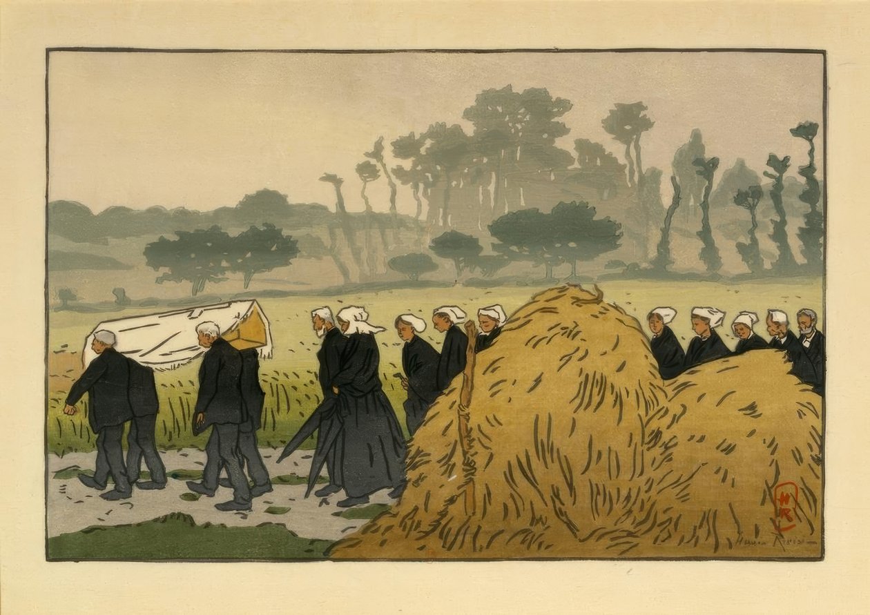 Enterrement à Trestraou - Henri Rivière