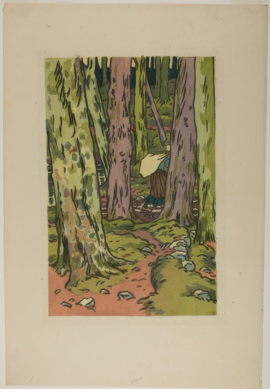 Lavoir sous bois à Loguivy - Henri Rivière