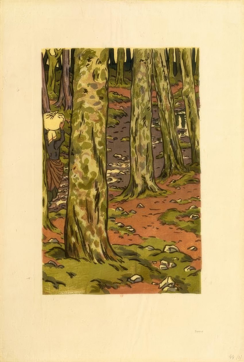 Lavoir sous bois à Loguivy - Henri Rivière