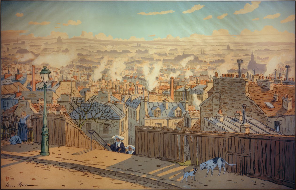 Paris avec vue sur Montmartre - Henri Rivière