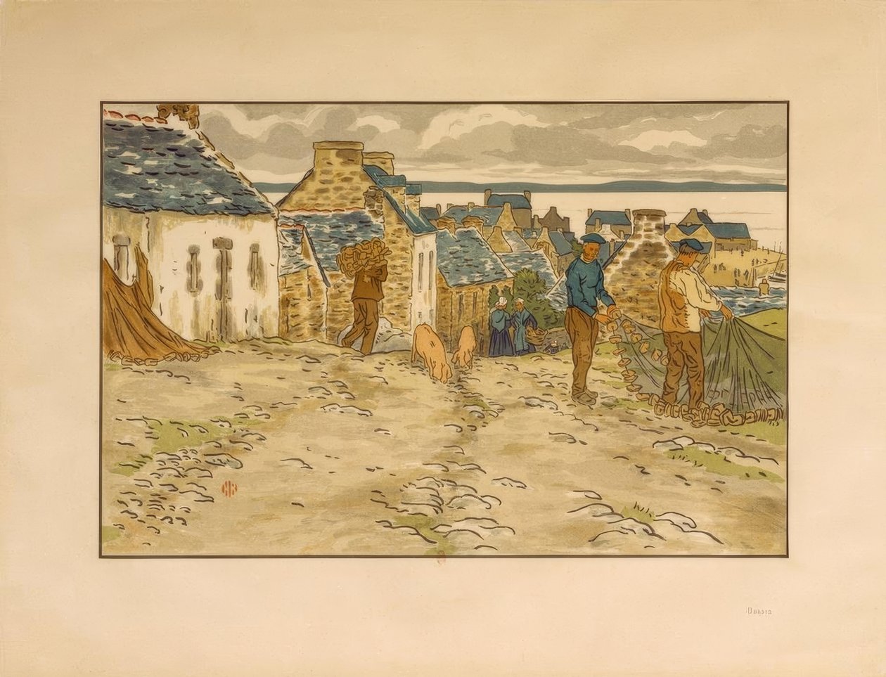 Rue à Tréboul - Henri Rivière
