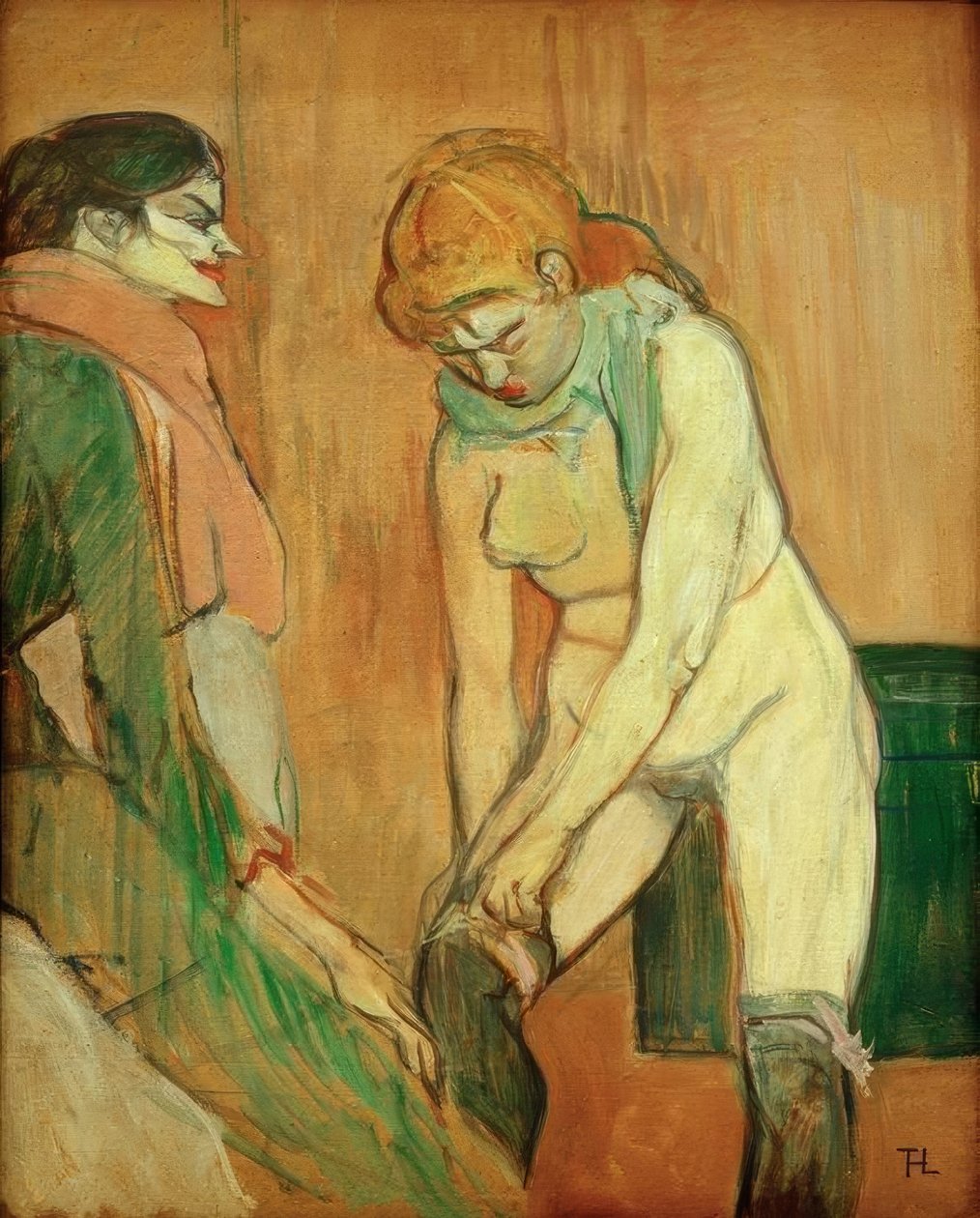 Femme tirant son bas - Henri de Toulouse Lautrec