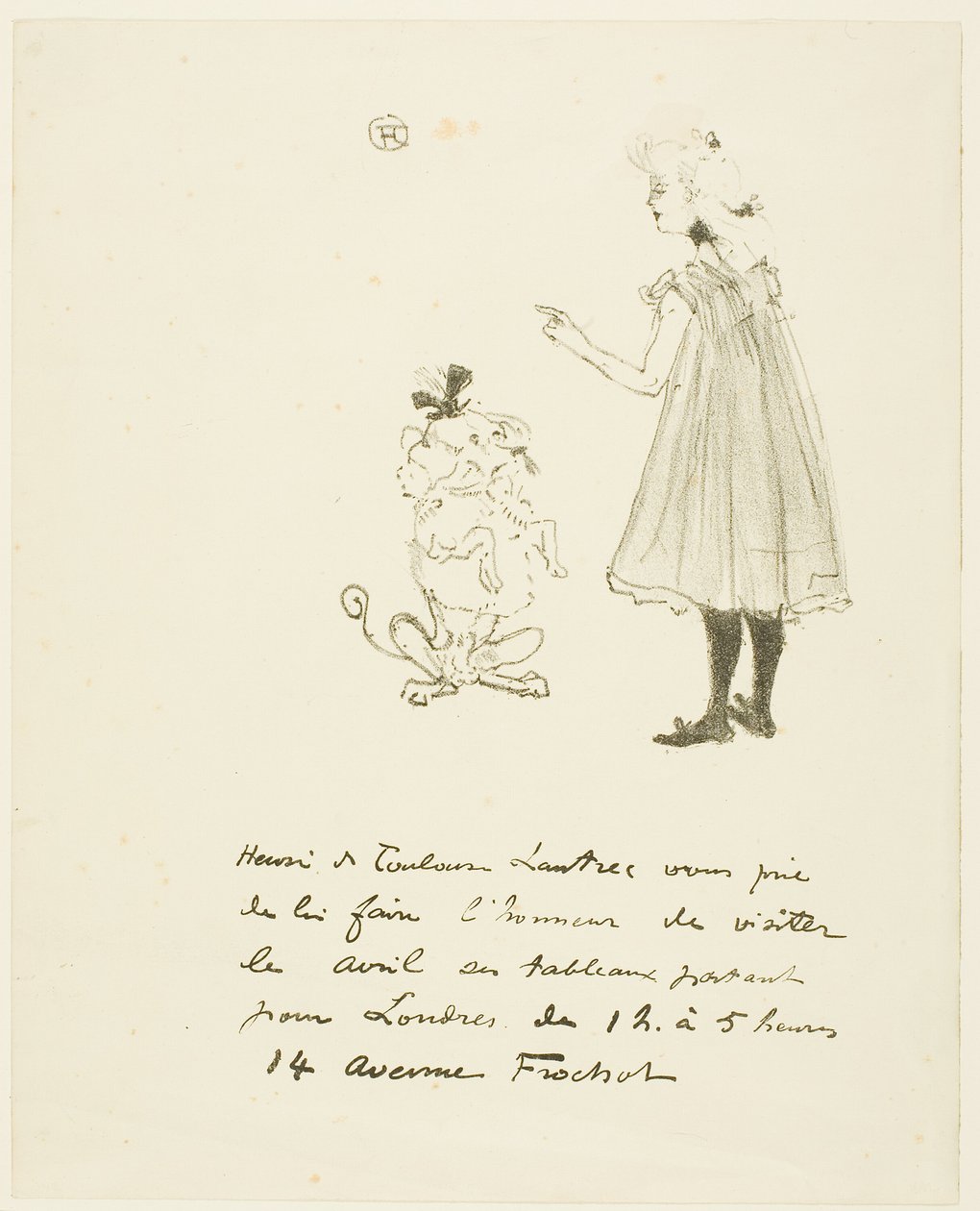 Invitation à une Exposition - Henri de Toulouse Lautrec