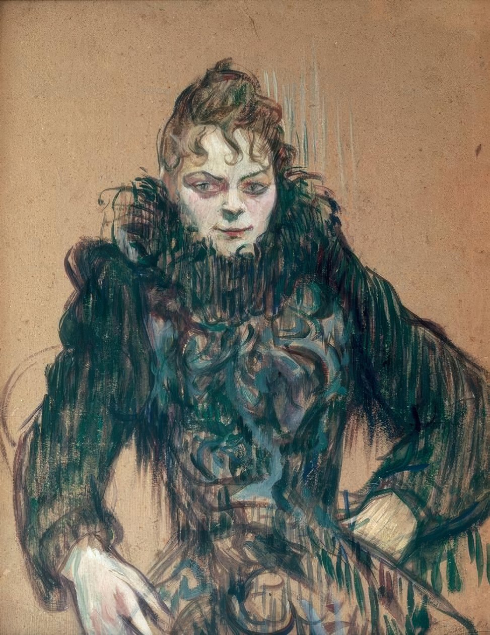 La femme au boa noir - Henri de Toulouse Lautrec