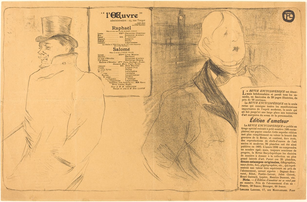 Raphaël ; Salomé - Henri de Toulouse Lautrec