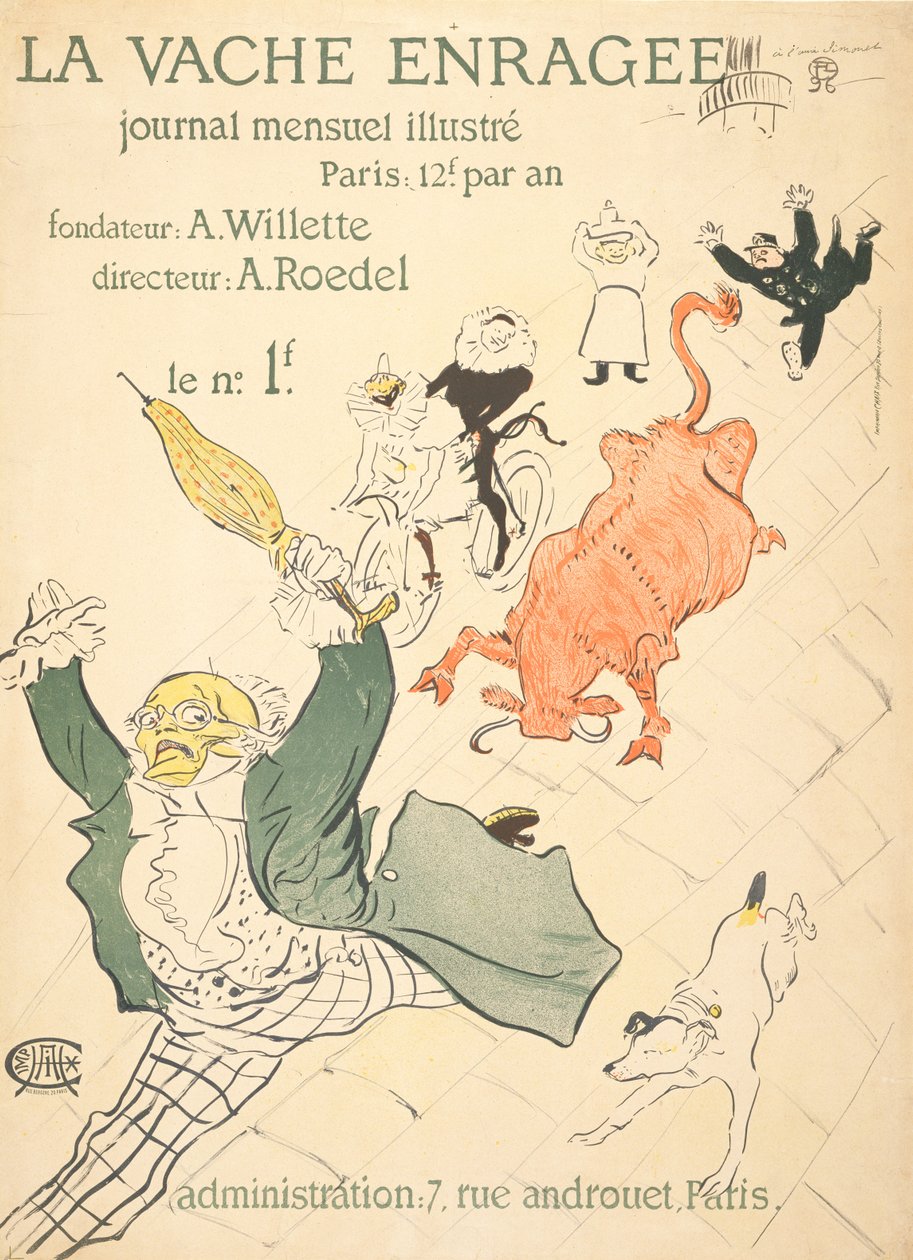 La Vache Enragée, 1896 - Henri de Toulouse Lautrec