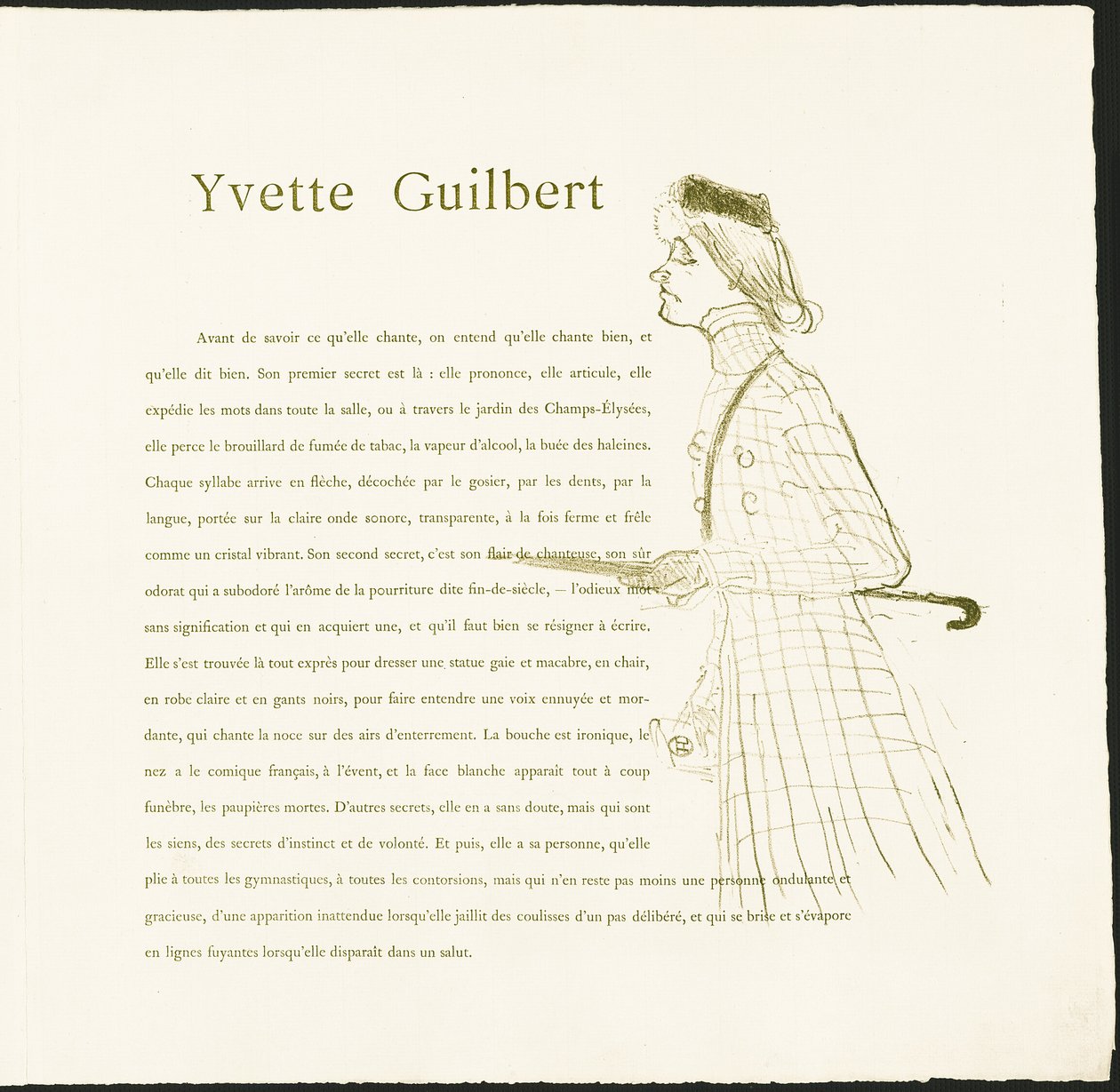 Yvette Guilbert - Henri de Toulouse Lautrec