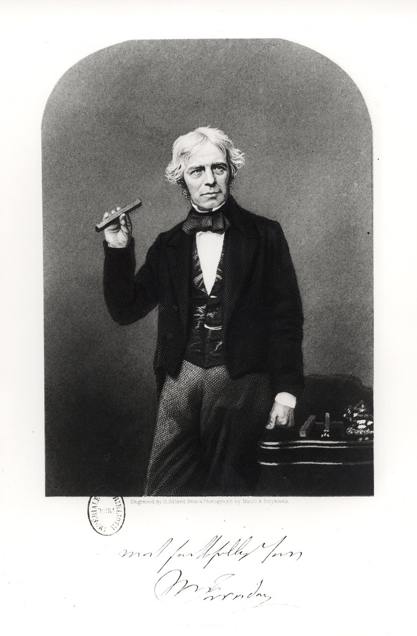 Portrait de Michael Faraday (1791-1867) - Henry Adlard
