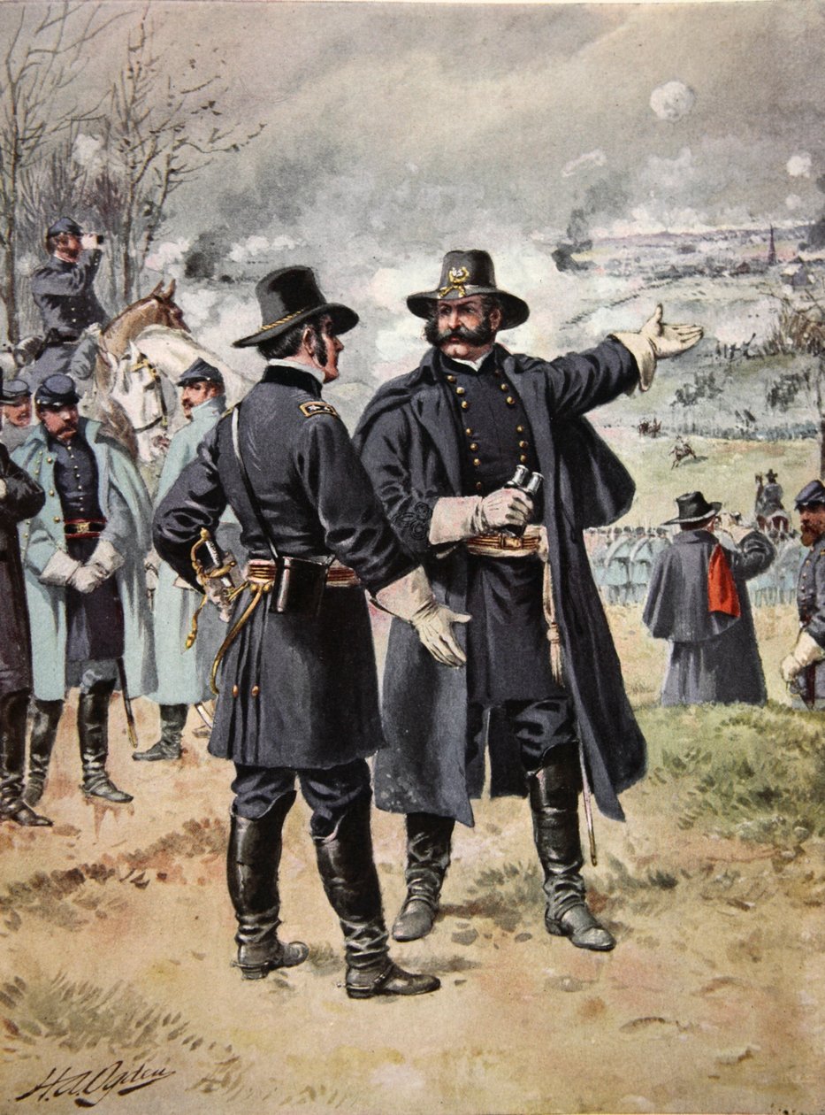 Le général Burnside à la bataille de Fredericksburg, 13 décembre 1862 - Henry Alexander Ogden