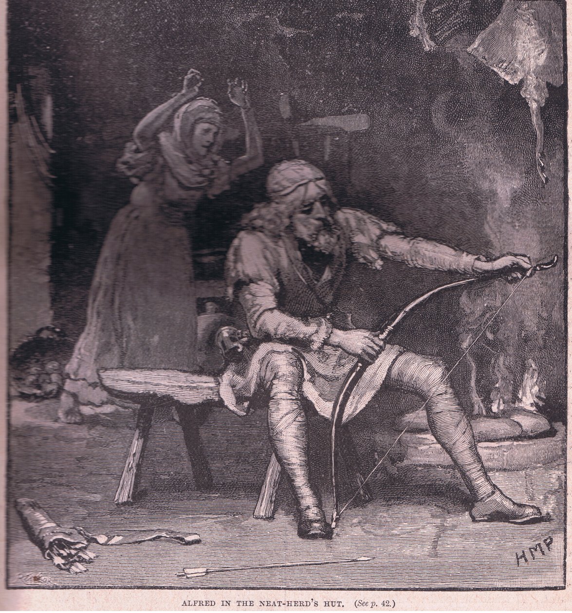 Alfred dans la hutte du berger, 878 après J.-C. - Henry Marriott Paget