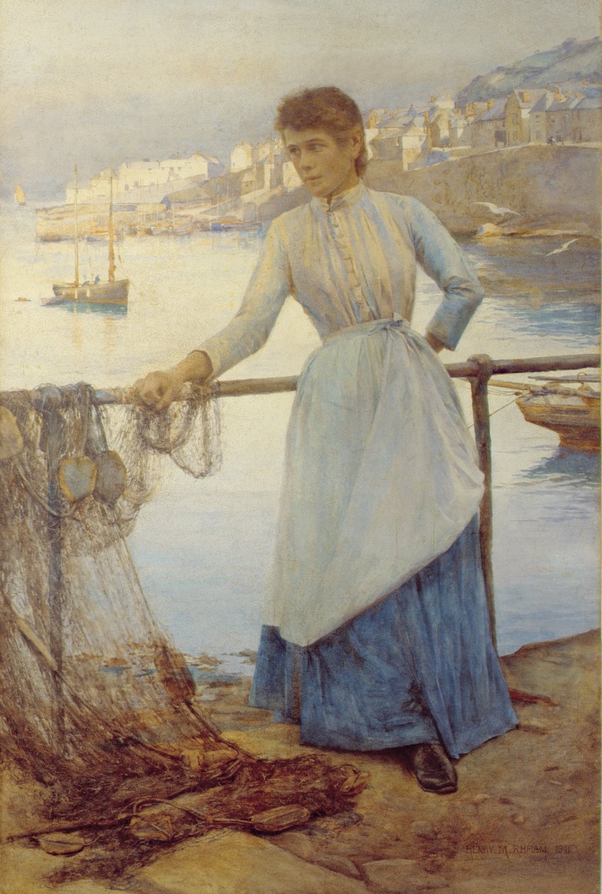 Fille en bleu - Henry Meynell Rheam