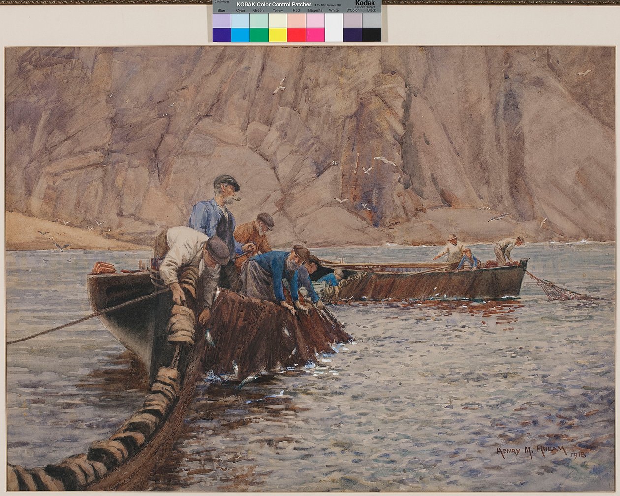 Pêche à la senne, 1913 - Henry Meynell Rheam