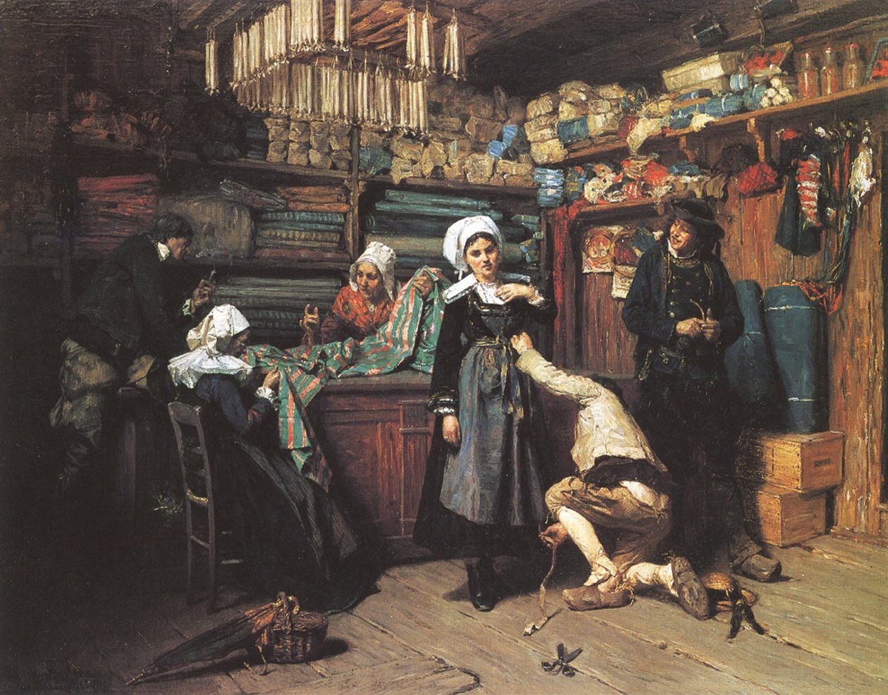 Le trousseau de la mariée, Bretagne, 1880 - Henry Mosler
