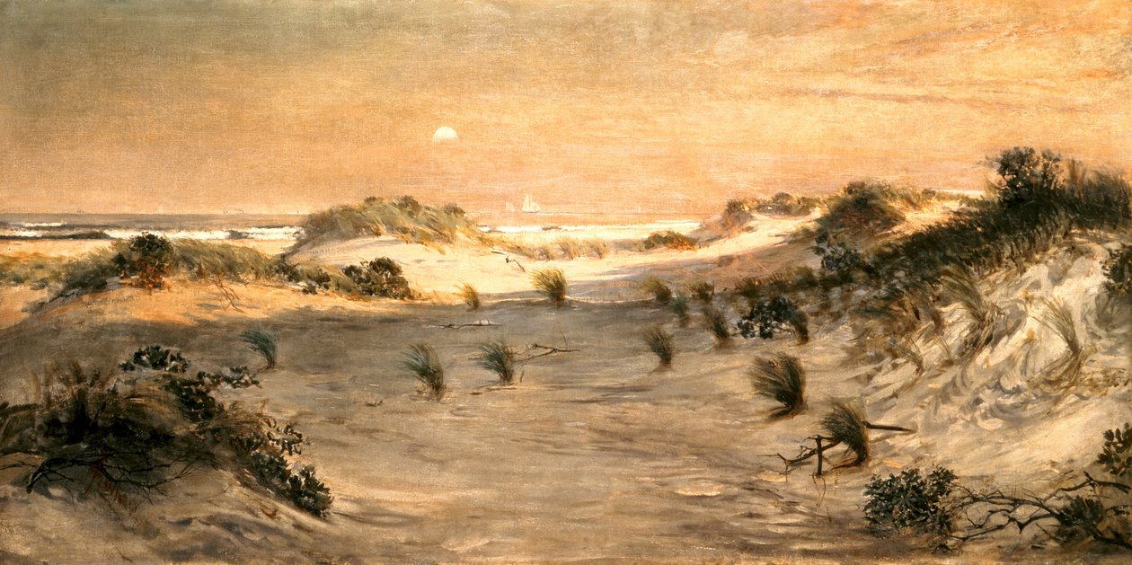 Dunes de sable au coucher du soleil, Atlantic City - Henry Ossawa Tanner