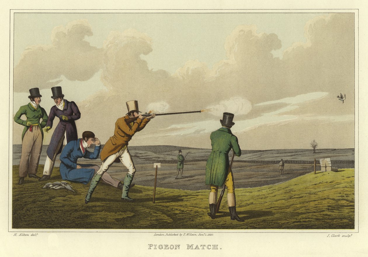 Match de pigeons - Henry Thomas Alken