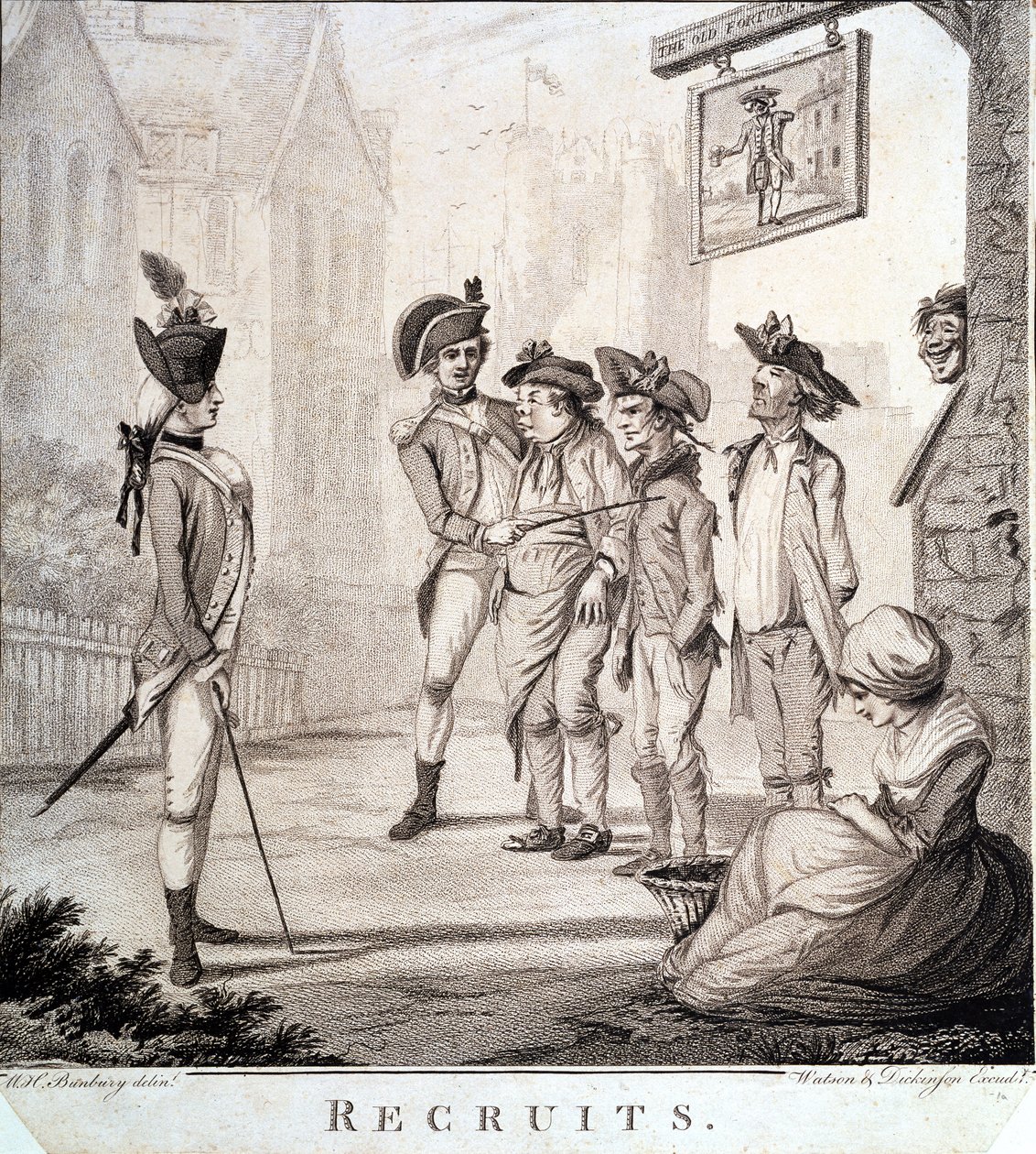 Recrues, gravé par Watson et Dickinson, 1780 - Henry William Bunbury