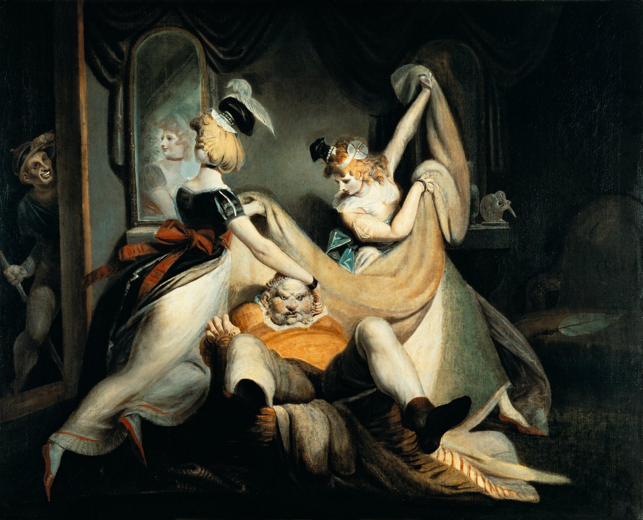 Falstaff dans le panier à linge - Johann Heinrich Füssli