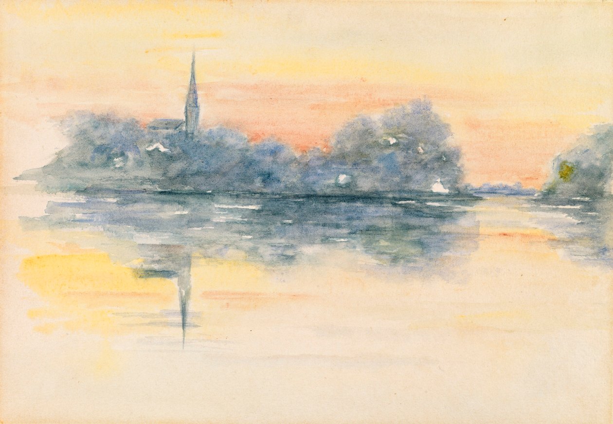 Église et lac - Henry Bacon