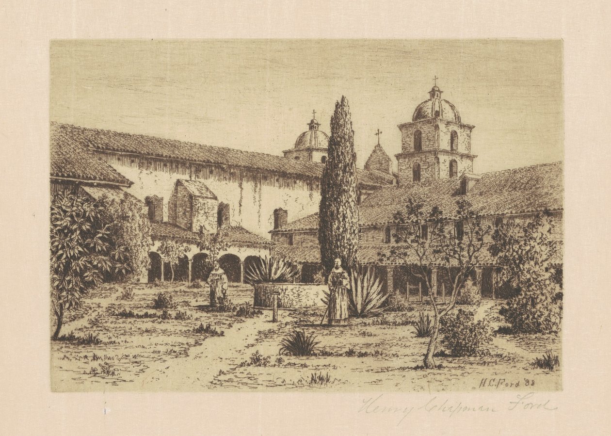 Jardin, Mission Santa Barbara - Henry Chapman Ford